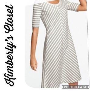 💕T by TALBOTS💕 Gray Striped Dress
